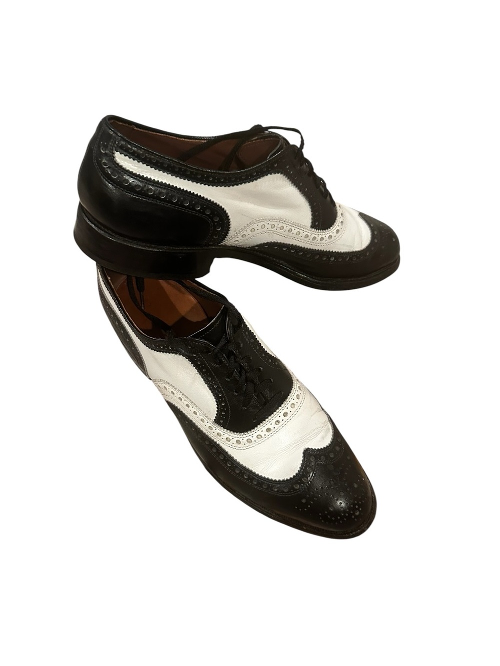 Allen Edmonds Broadstreet Two Tone Brogue Spectator Oxfords Leather Shoes 7
